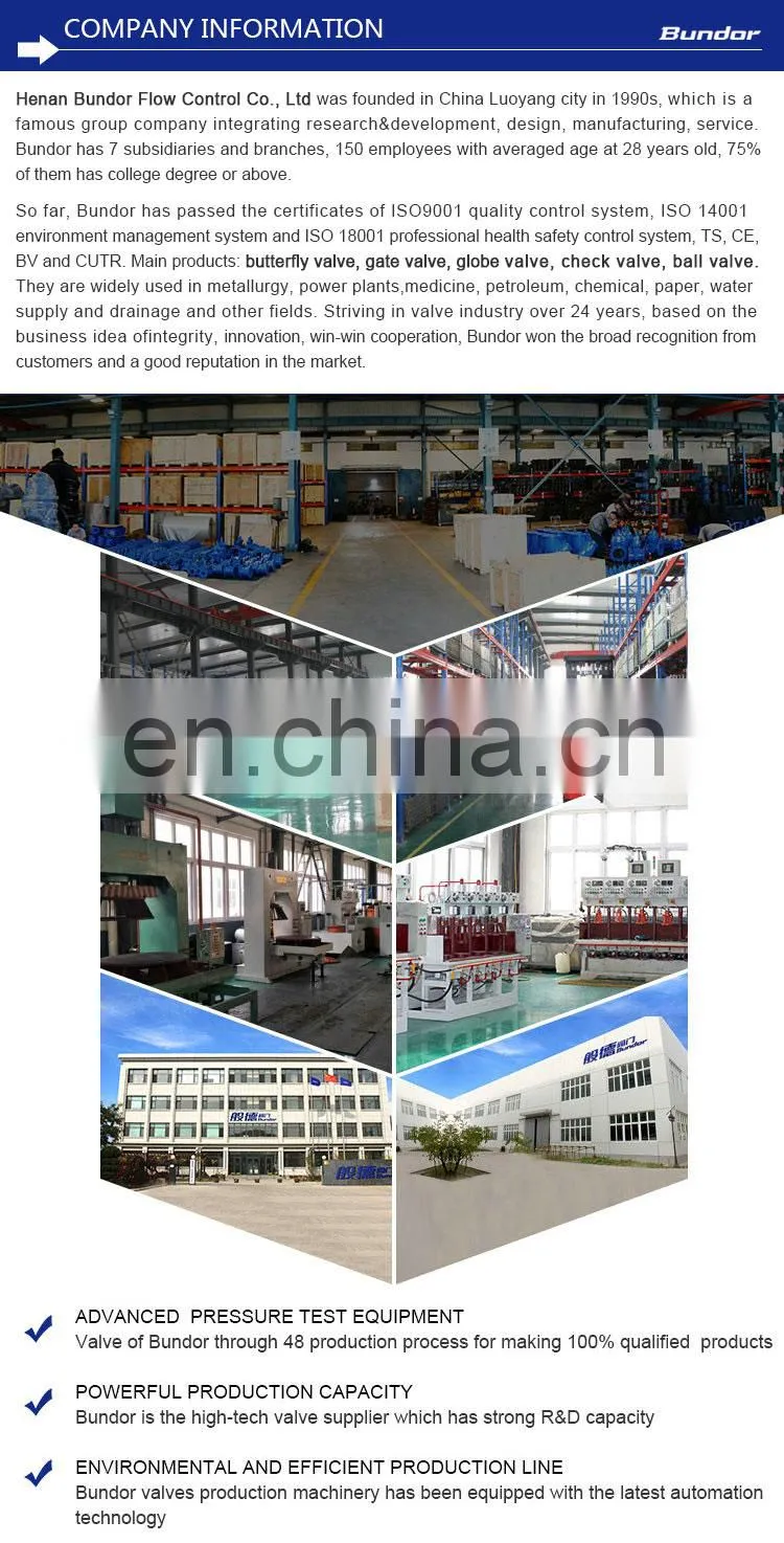 Bundor 4 inch high quality ductile iron flange connected silencing check valve price
