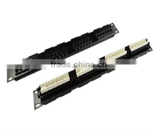 24 Port Cat6 fiber optic Patch Panel