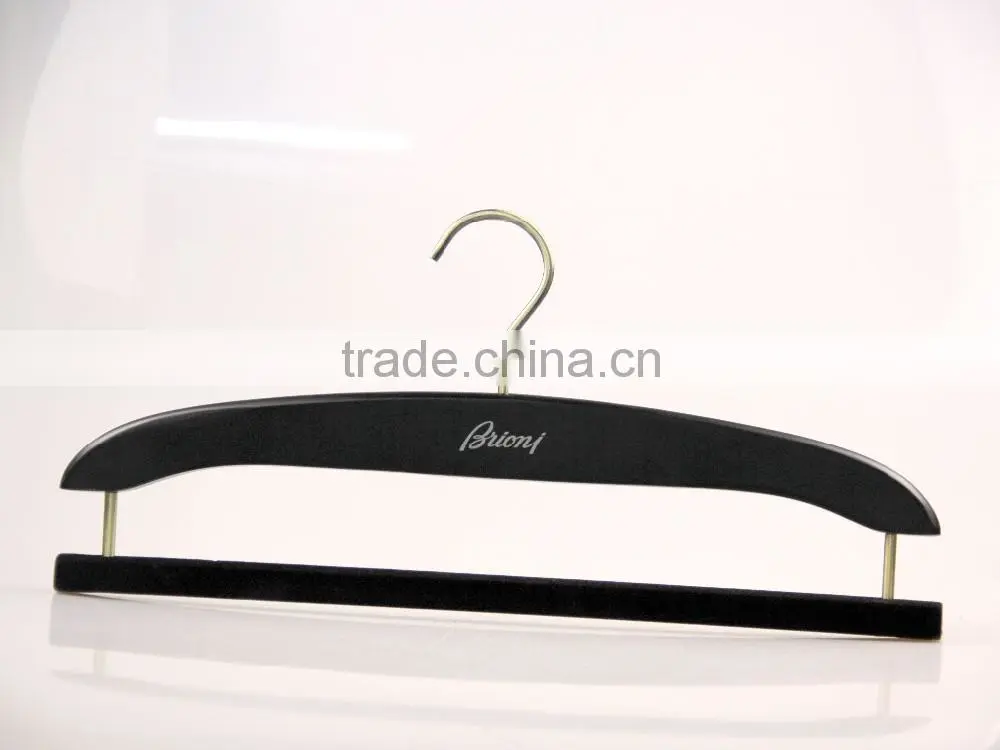 HA6794 durable solid wood tops hanger bottom velvet pants hanger