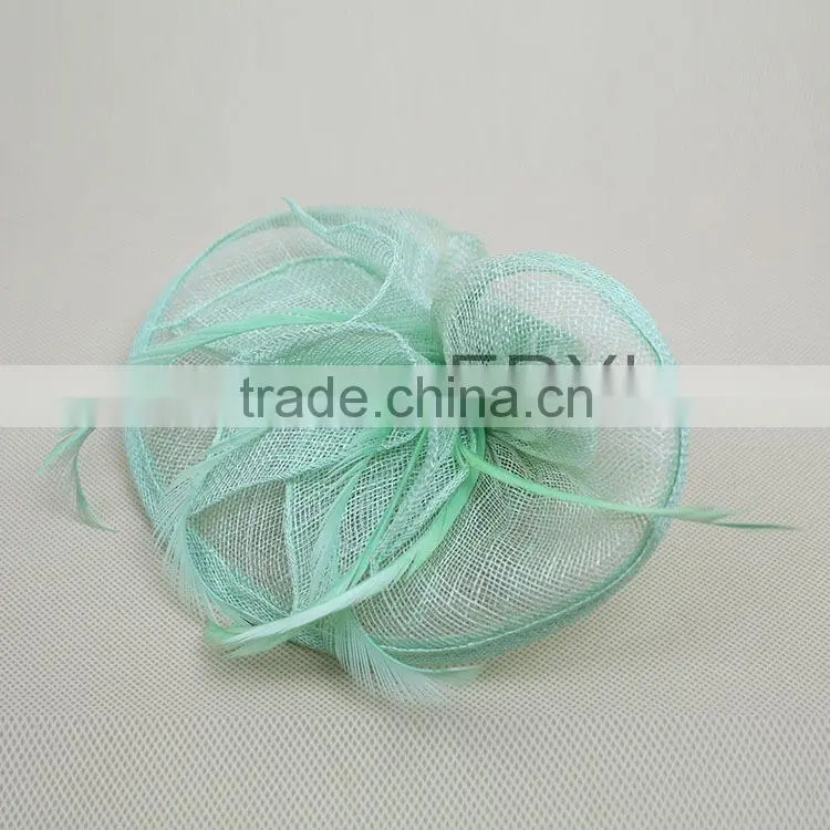 Elegant Flower Hairclip Sinamay Fascinator Derby For Chuch/Races