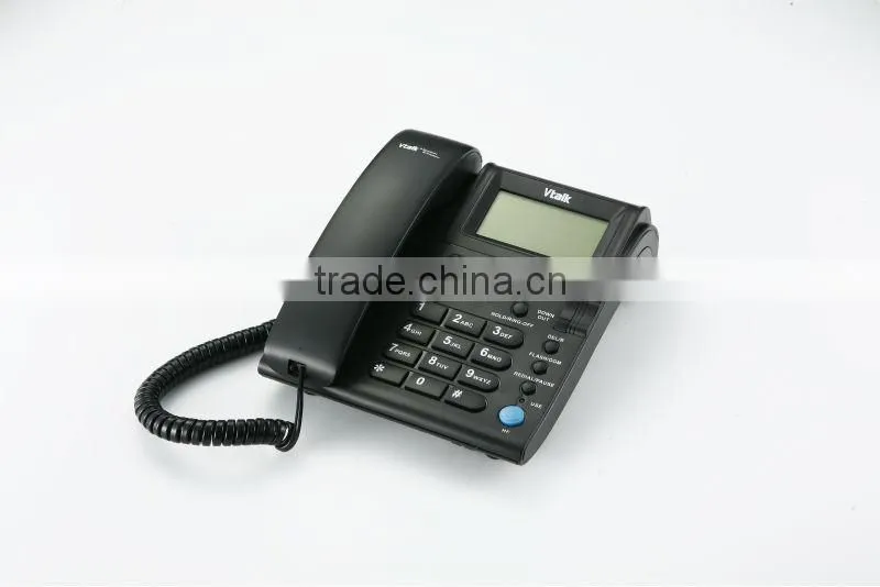 Analog business call center headset telephone