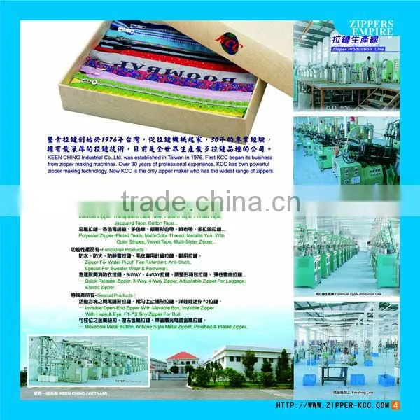 close end polyester zipper