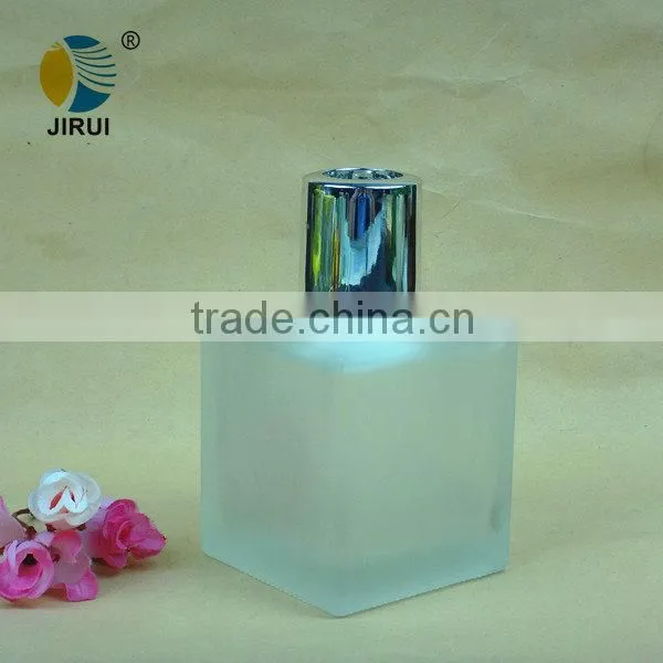 200ml frosted square shape glass bottles with silver cap