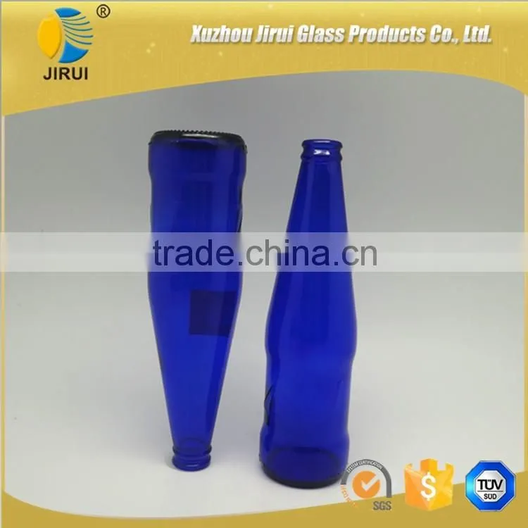 330ml cobalt blue glass bottle for white beer