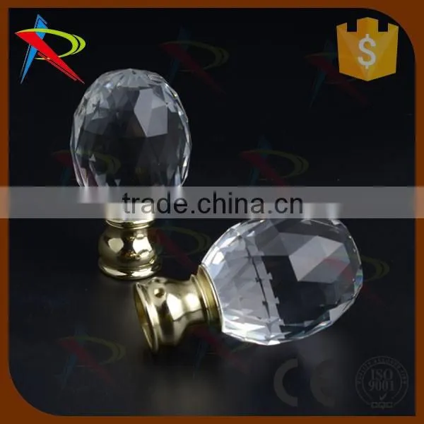 Export and wholesale good quality crystal curtain finials/curtain rod finials