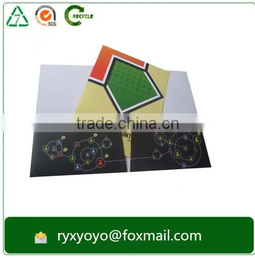 a4 customized company paper folding manual file folder