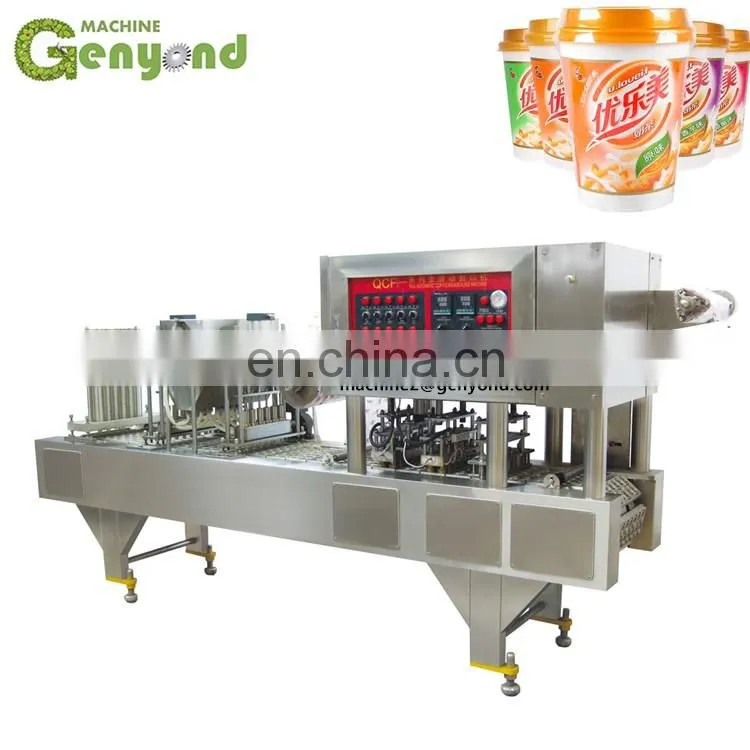 Automatic milk tea cups filling and sealing machine/line