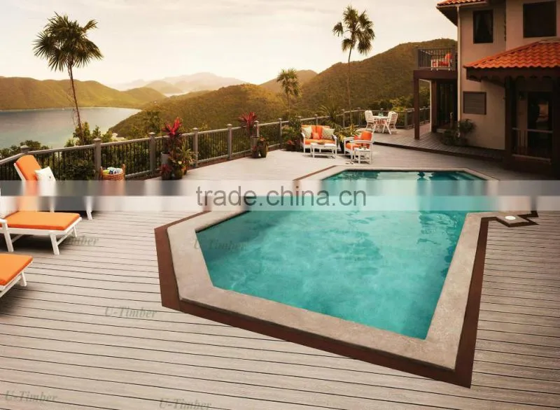 Anti-slip WPC decking and WPC floor 100% recycled