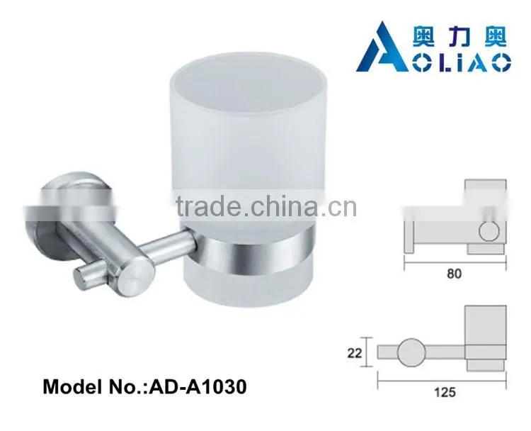 High quality Bathroom accessory stainless steel metal single cup holder