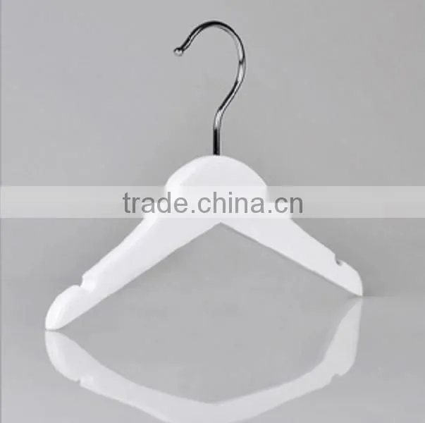 Non-slip White Children Wooden Hangers
