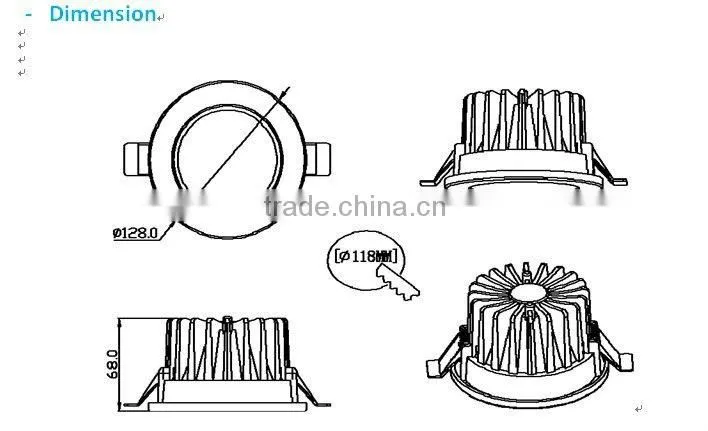 10W led downlight SMD5630 750LM