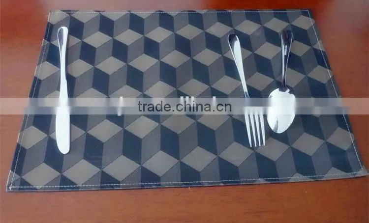 High quality PVC 3D Placemat hotel restaurant