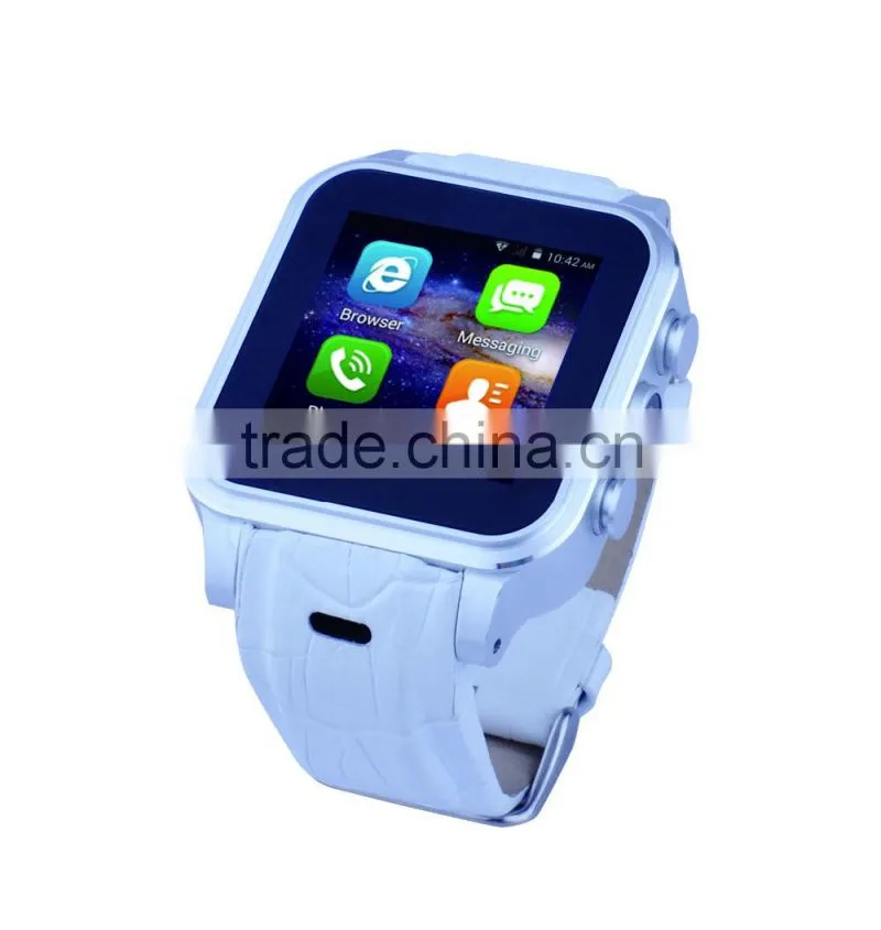 Leather band WIFI GPS 3G loud speaker Android watch phone