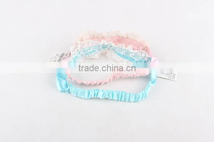 2015 Girl Hair Bands Baby Girl Lace Elastic Headband With Diamante