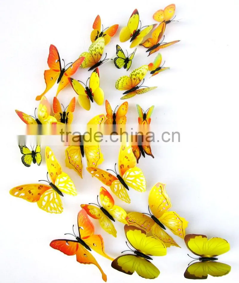 ALFOREVER 12 pcs butterlies per bag one layer colorful hot sale butterflies