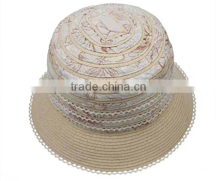 jacquard wholesale cheap paper straw hat for lady