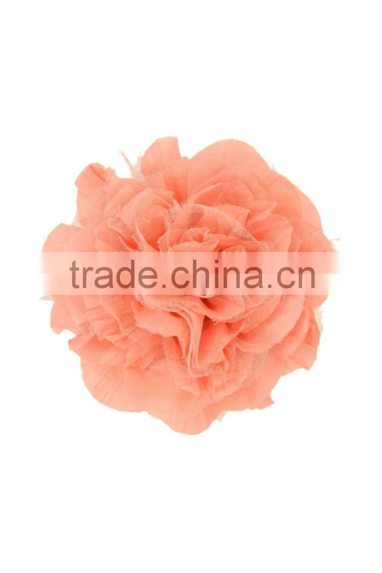 Crinkled Fabric Flower Fascinator Hair Clip/Barrettes