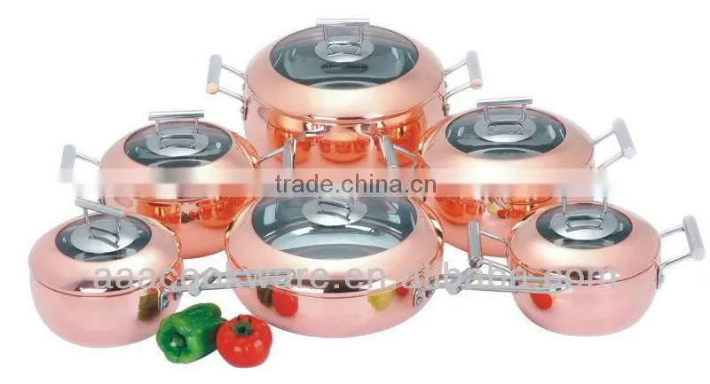 12Pcs Fashion 3 layer Copper Dutch Oven for Wholesale/Retailer