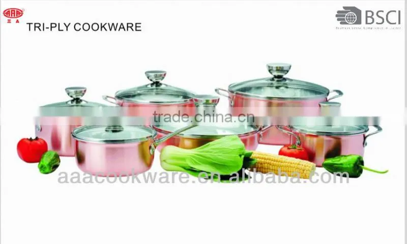 Tri-ply Copper Kitchenware for Wholesale/Retailer/Home used