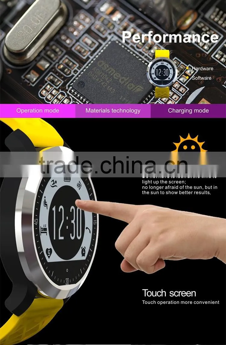 Nordic Version4.0 IP68 waterproof heart rate testing touch screen sportwatch
