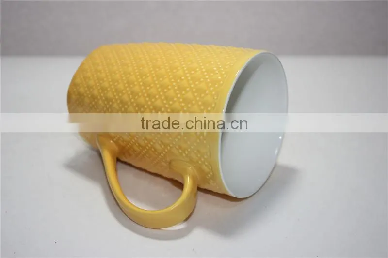 12oz glazed ceramic sublimation mug coffee cup with square bottom