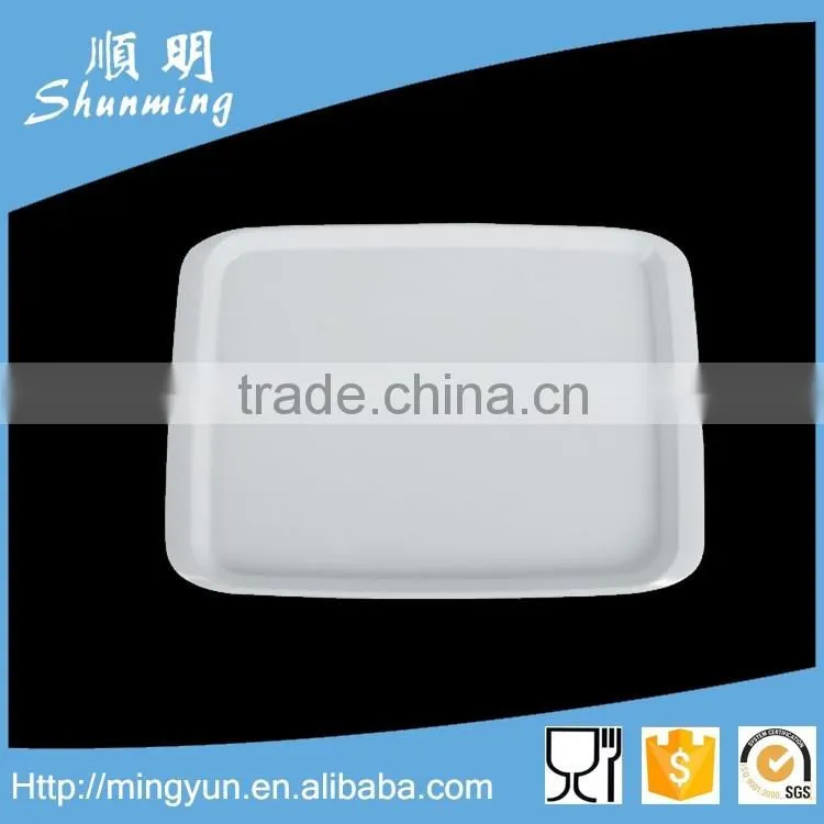 Melamine white china tray
