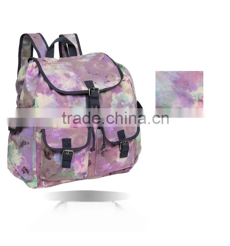 high quality hot sale custom girls canvas printing backpack