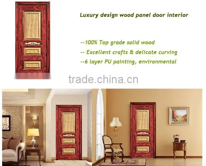 China classic mahogany apartment simple design wood door for exterior