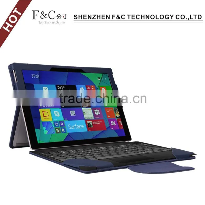 Alibaba hot seller detachable book style leather case for microsoft surface pro 4 with auto sleep/wake feature