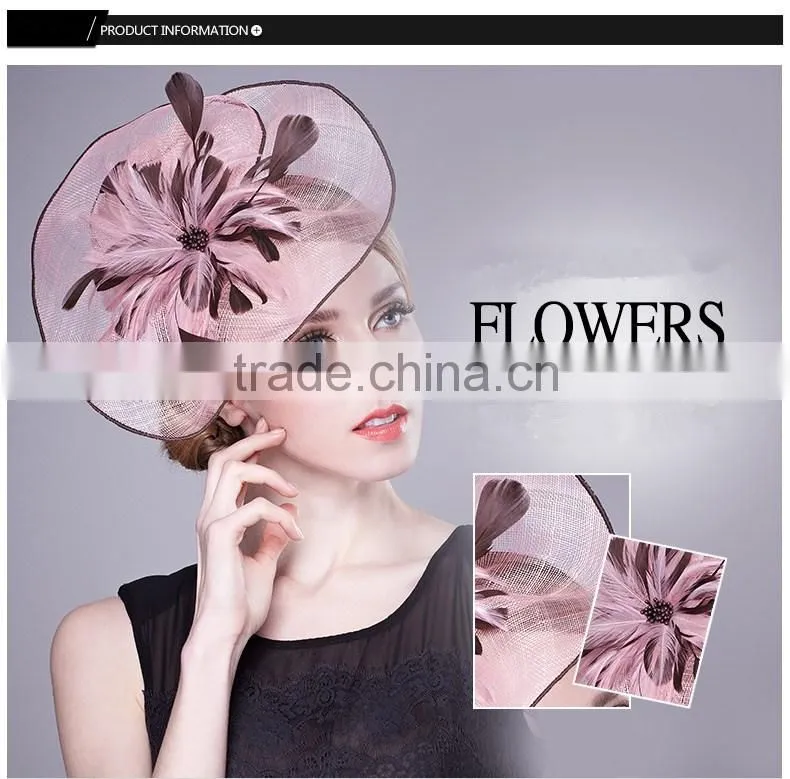 Elegant Sinamay Fascinator for Party Women Church hat