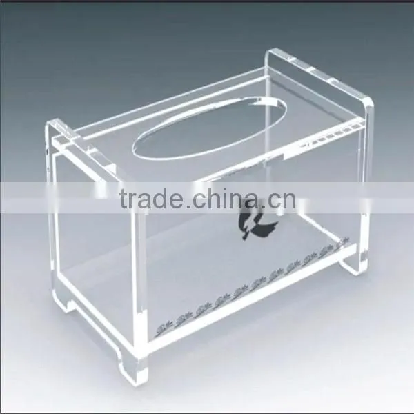 2014 New Hotel Square Clear Acrylic Tissue Box