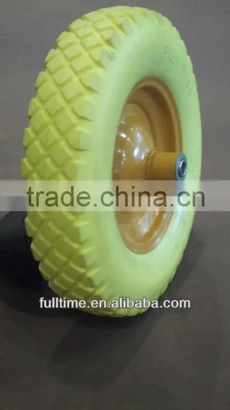 airless pu wheels for wheelbarrow 4.00-8