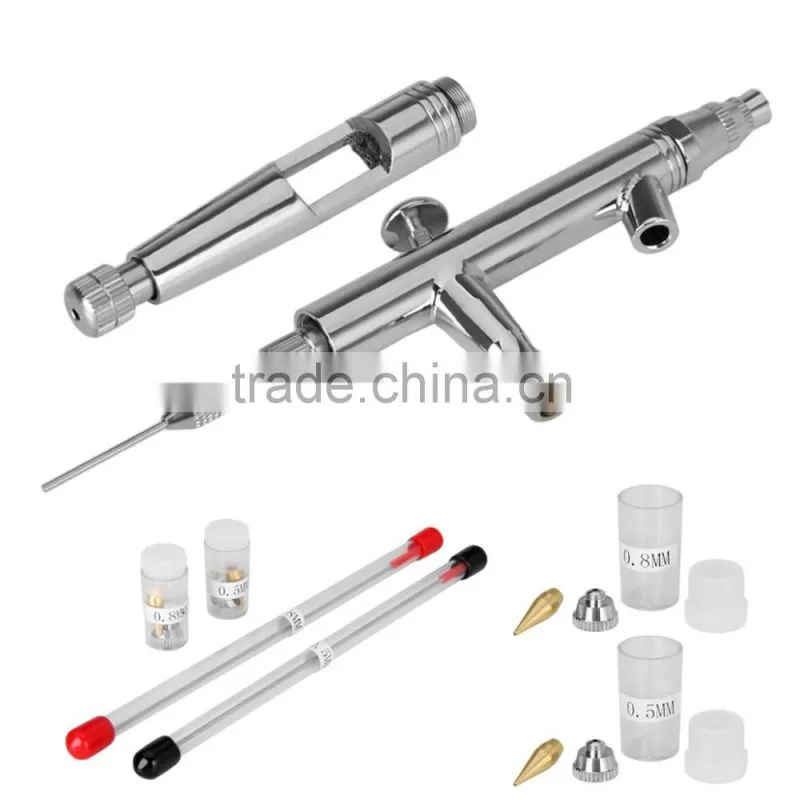 0.3+ 0.5+ 0.8mm Dual Action Body Paint Cake Nail Makeup Airbrush Temporary Tattoo Kit AS-31