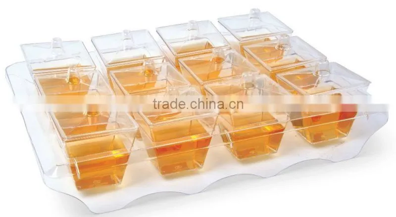 new design 3.8 oz raw materials for bbq dinnerware plastic cup and dispaly rack