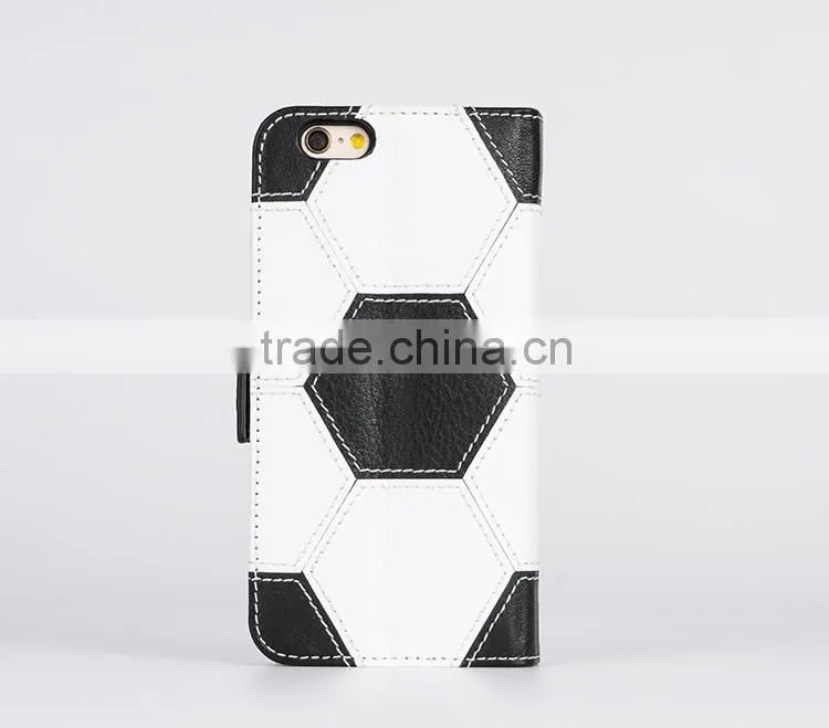 Football style hot selling mobile leather case cover for iphone6s plus