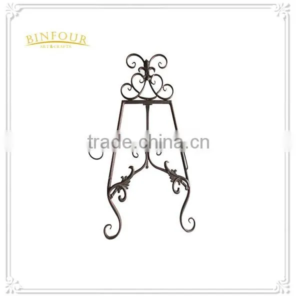 Custom Home Deco Elegant Wrought Iron Art Stand Display Easel