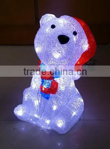 3D acrylic bear motif LED christmas light
