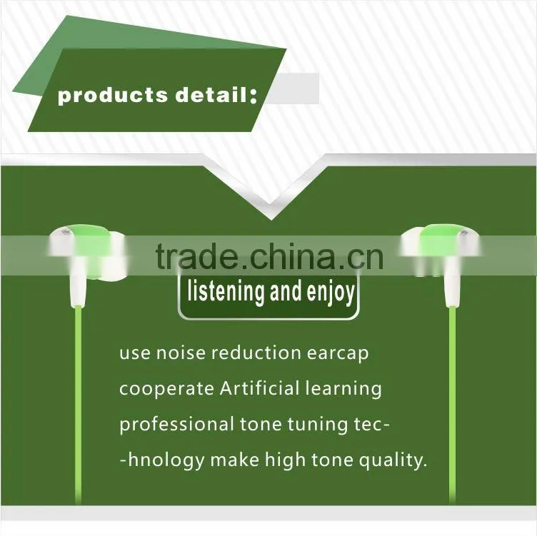 ISO 14years headphone factory, mobile phone headphone with mic