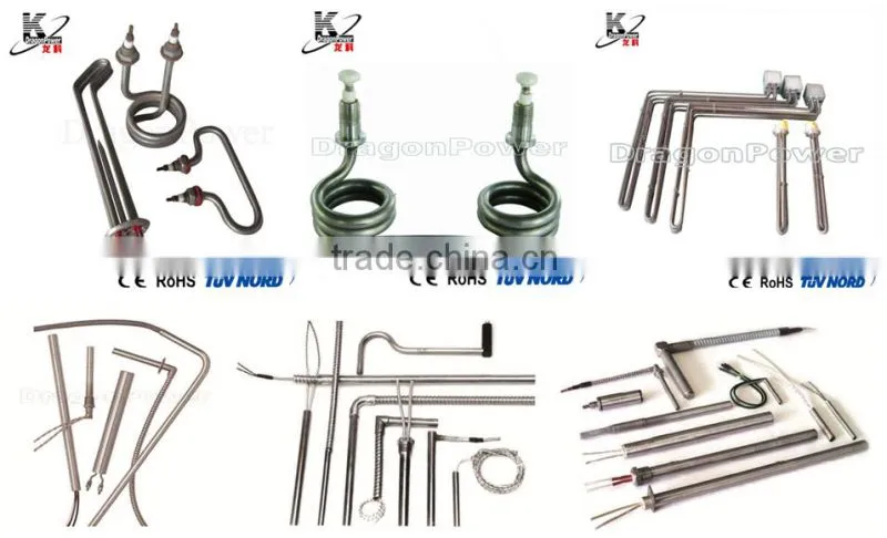 36V 1200W DC Immersed Solar Heater Water Heating Element with 1 1/4"BSP Brass Thread Tubular Heater for Solar Panel