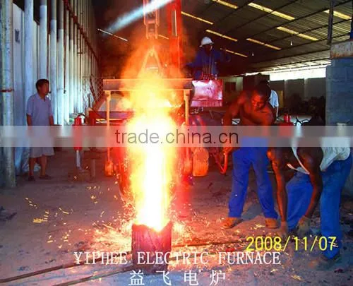 1Ton 600KW fast coreless induction melting furnace