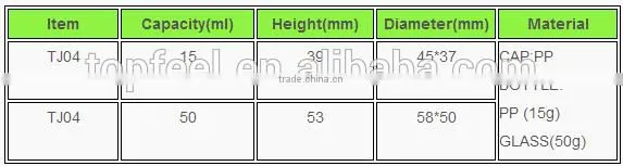 wholesale cosmetic jars 15g 50g