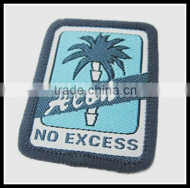 custom woven logo badge patch for uniform apparel