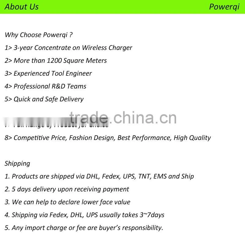 Powerqi i600 Black color protective wireless charging case for iPhone 6s with flexible charging plug universal for iphone 6