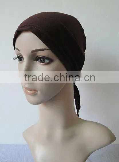 C005 new muslim tie back underscarf,cotton underscarf and hats