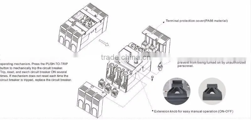 GWIEC Promotional Item Automatic 45KA 400A Electrical Mccb Circuit Breakers With Low Price