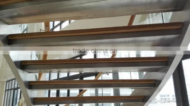 Wood steel stair design made in China---YUDI