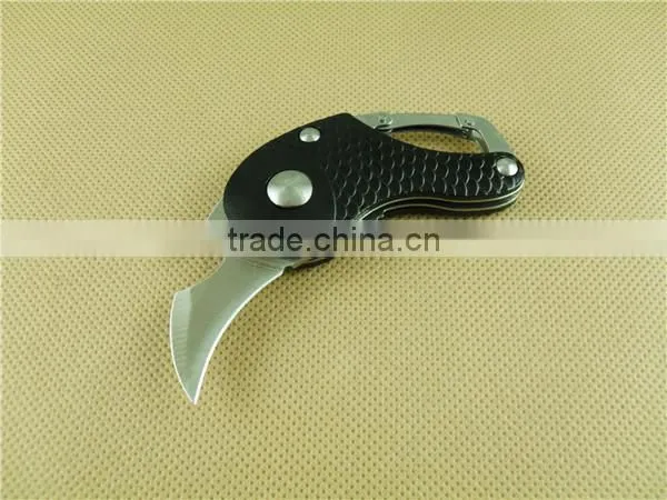 2014New carabiner keychain knife