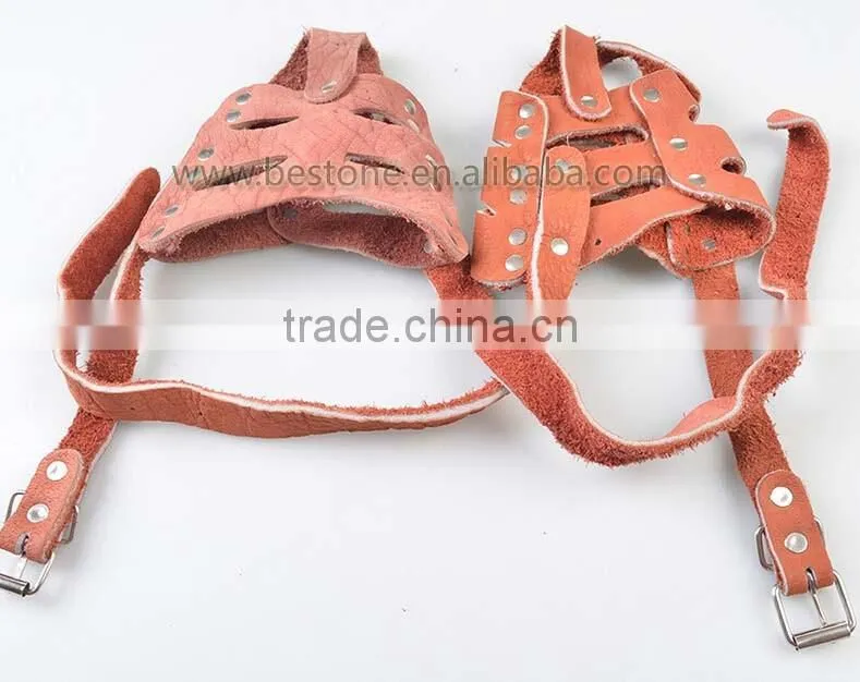 Pure Leather Pet Dog Toe Clip Mask