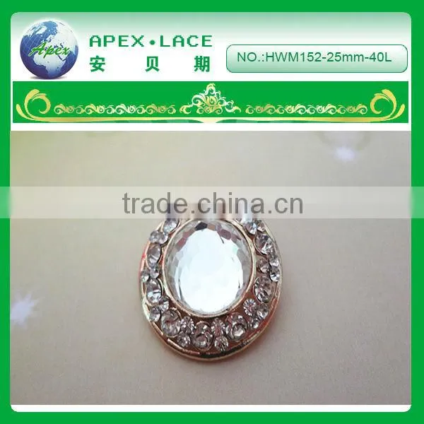 HWM155 girl's wedding dress diamond press stud