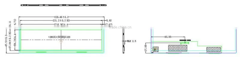 CTP display panel TFT LCD 8.8' inch for outdoor and inner video